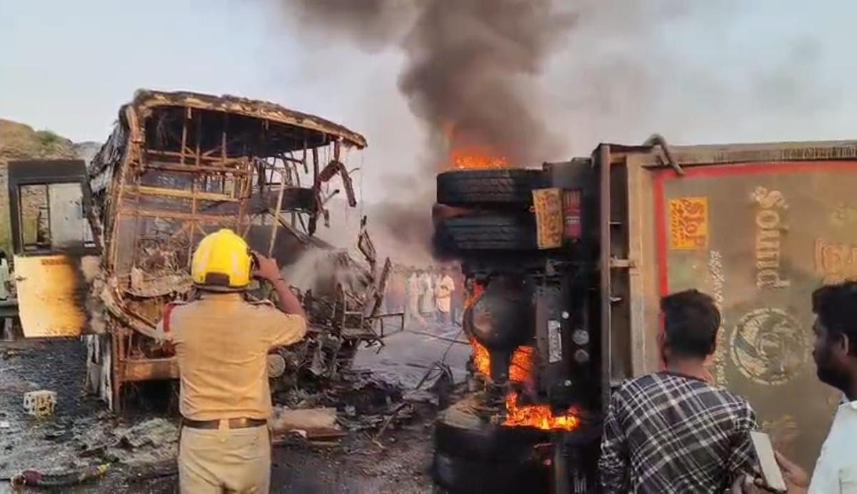 Andhra Pradesh Bus Fire: 13 Dead in Markapuram Accident