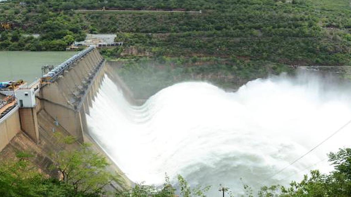 Srisailam Reservoir discharge nearing 2020’s maximum level - The Hindu