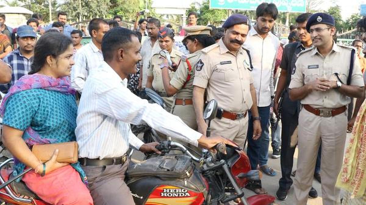 Helmet rule violators fined in Tirupati The Hindu