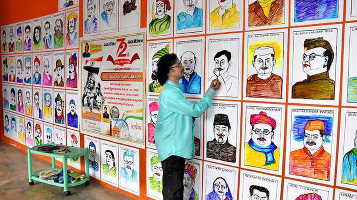 72 Freedom Fighters Drawn In 12 Hours - The Hindu