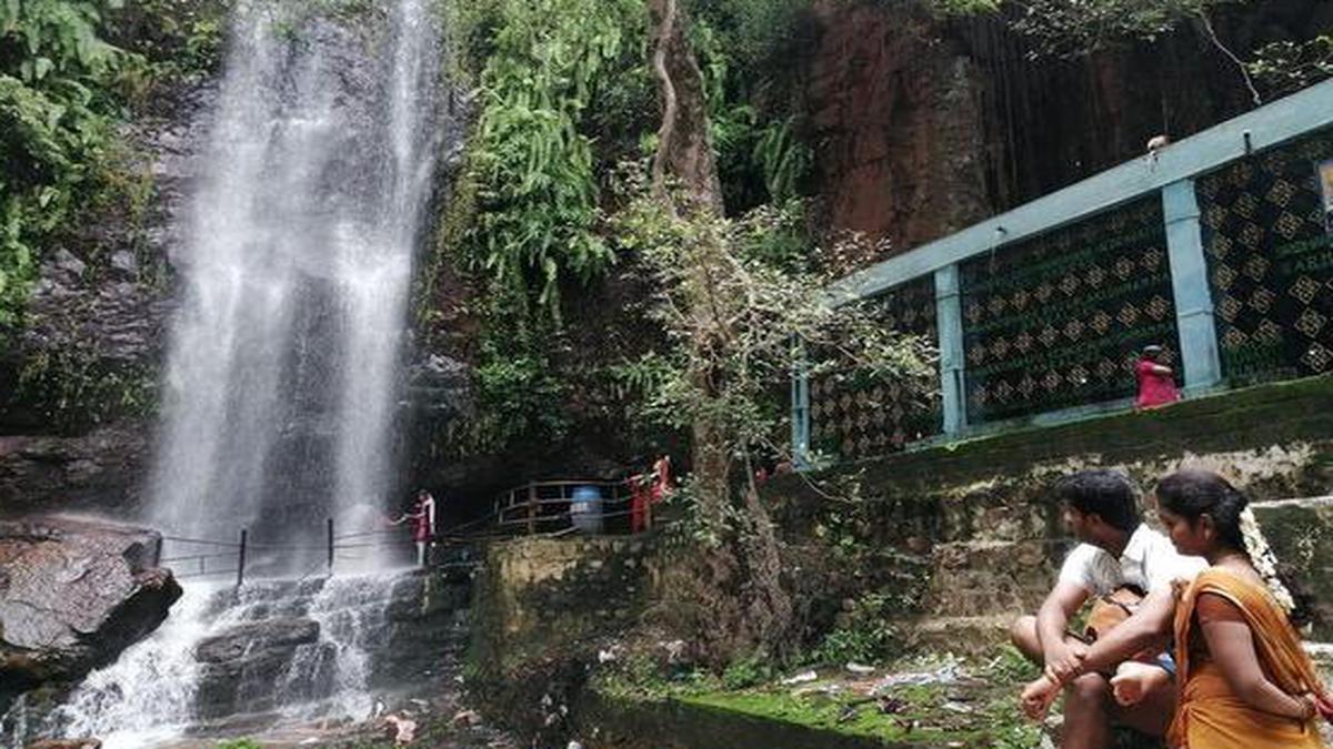 Tourists begin trickling in at Chittoor waterfalls - The Hindu