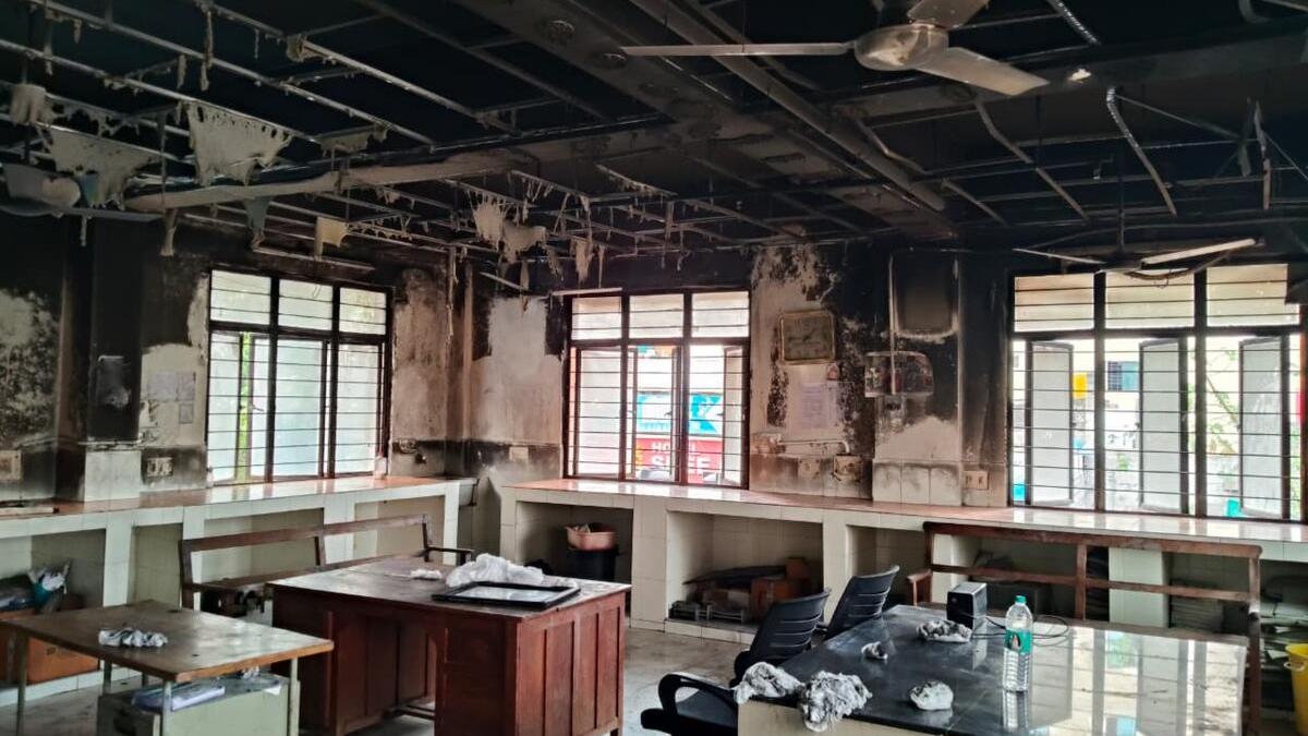 Government General Hospital, Guntur: Fire in biochemistry lab, ceiling damaged; AC overload suspected