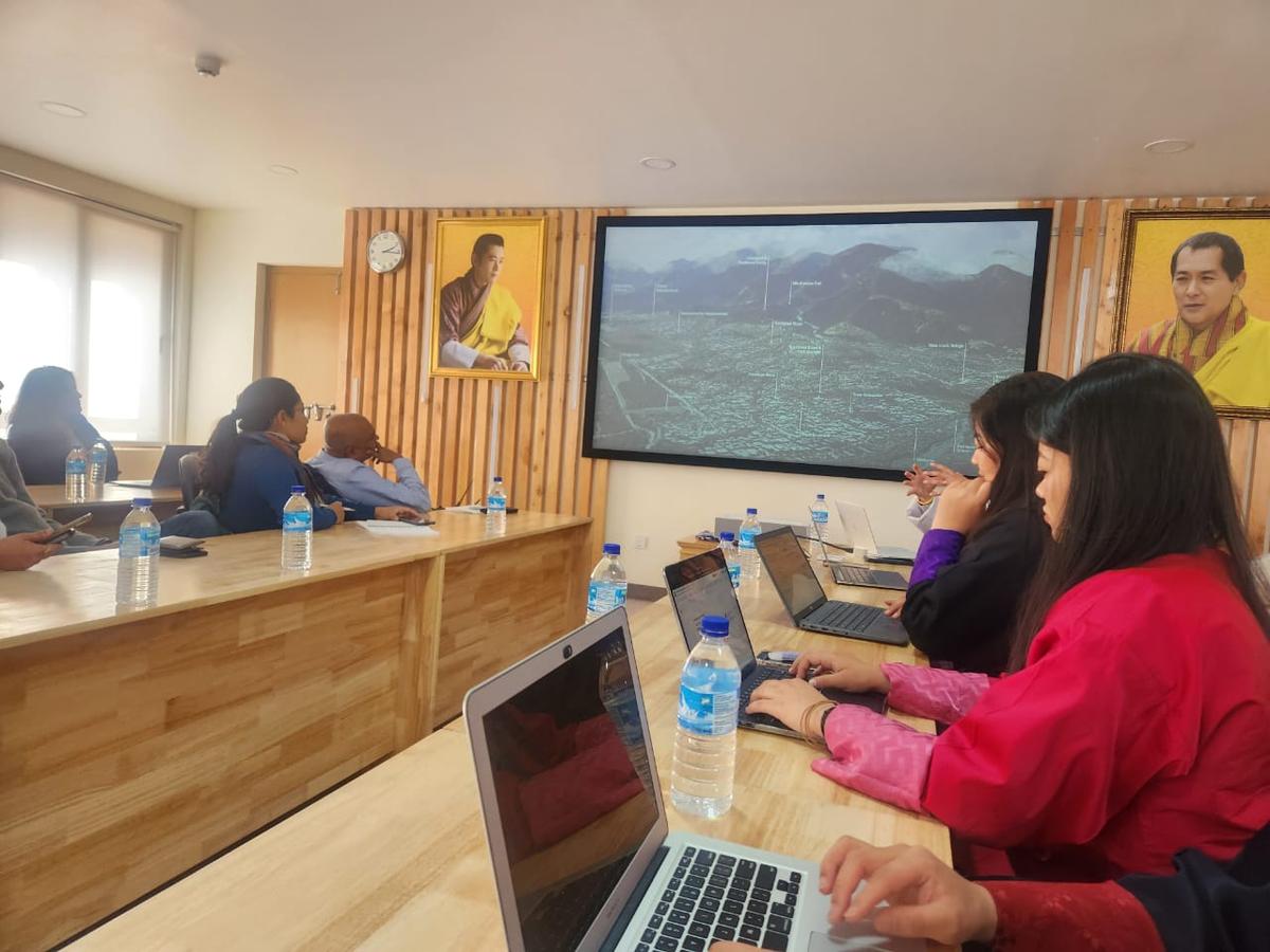 Young professional working in Thimphu