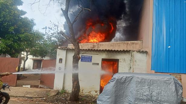 Fire at an industrial unit in Villivakkam; one injured