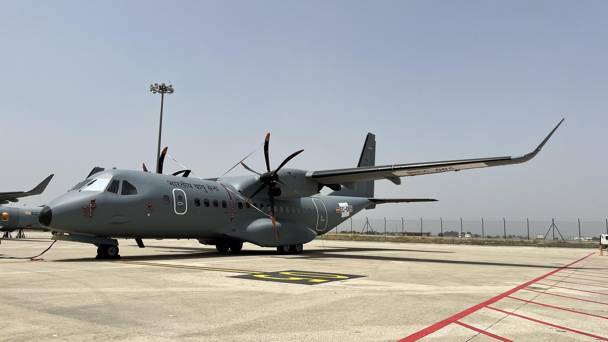 Another view of the C-295 transport aircraft manufactured by Airbus for the Indian Air Force.
