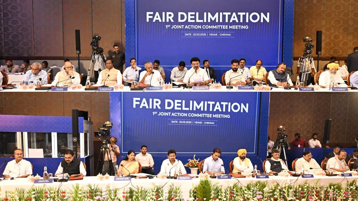 Delimitation meeting Chennai LIVE: History will not forgive us, if we don't  speak up, says KTR 