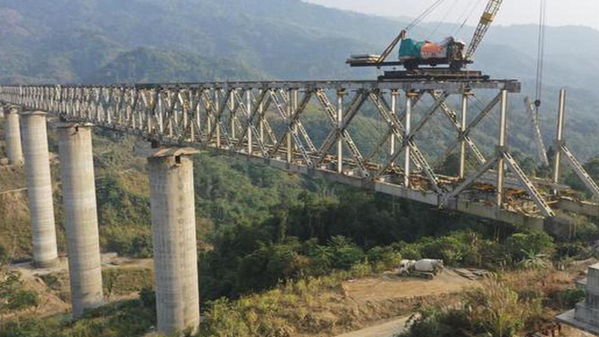 NF Railway builds India’s tallest pier bridge in Manipur - The Hindu