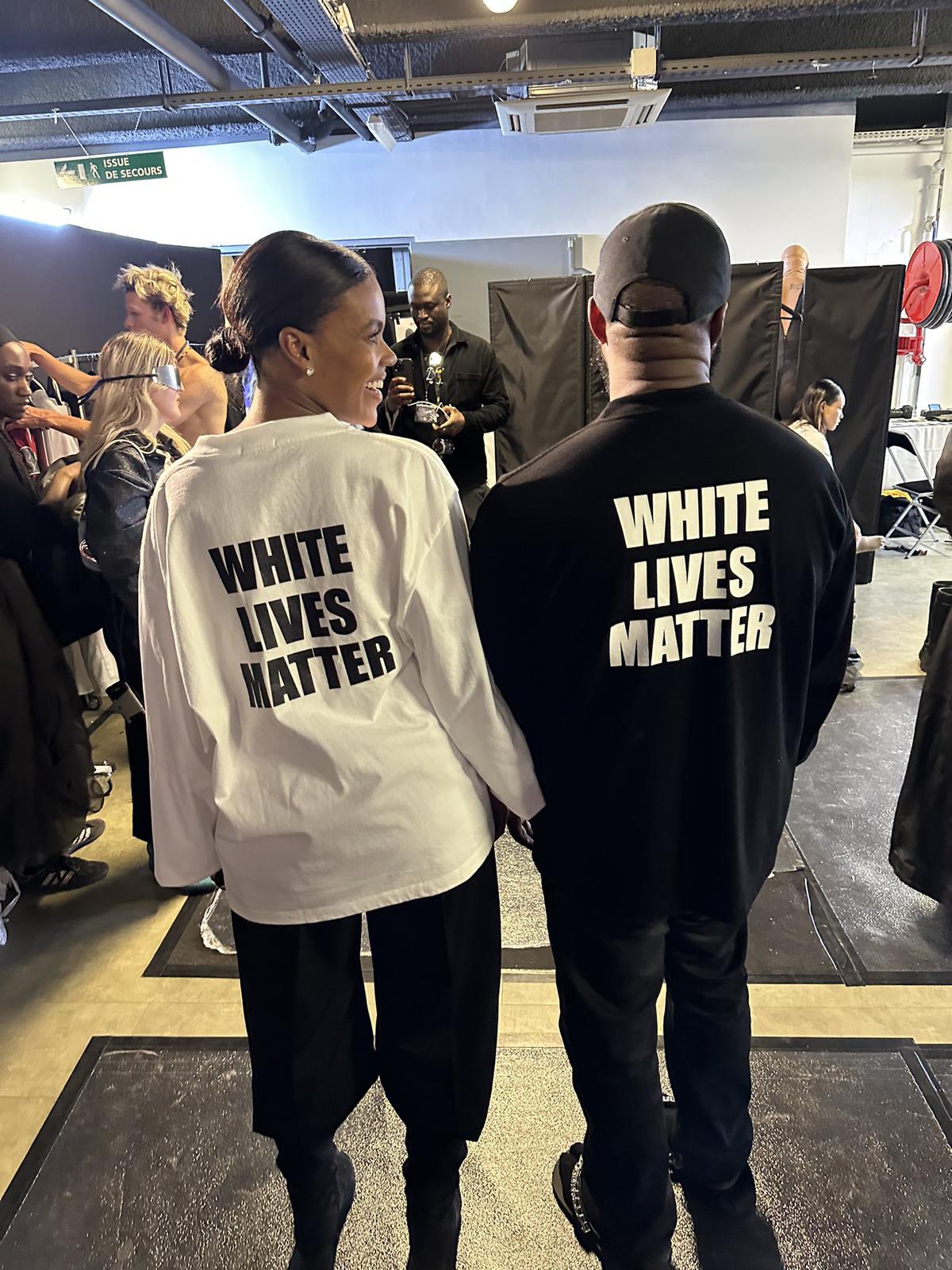 Kanye West sparked controversy this week at Paris Fashion Week when he was pictured wearing a “White Lives Matter” T-shirt.