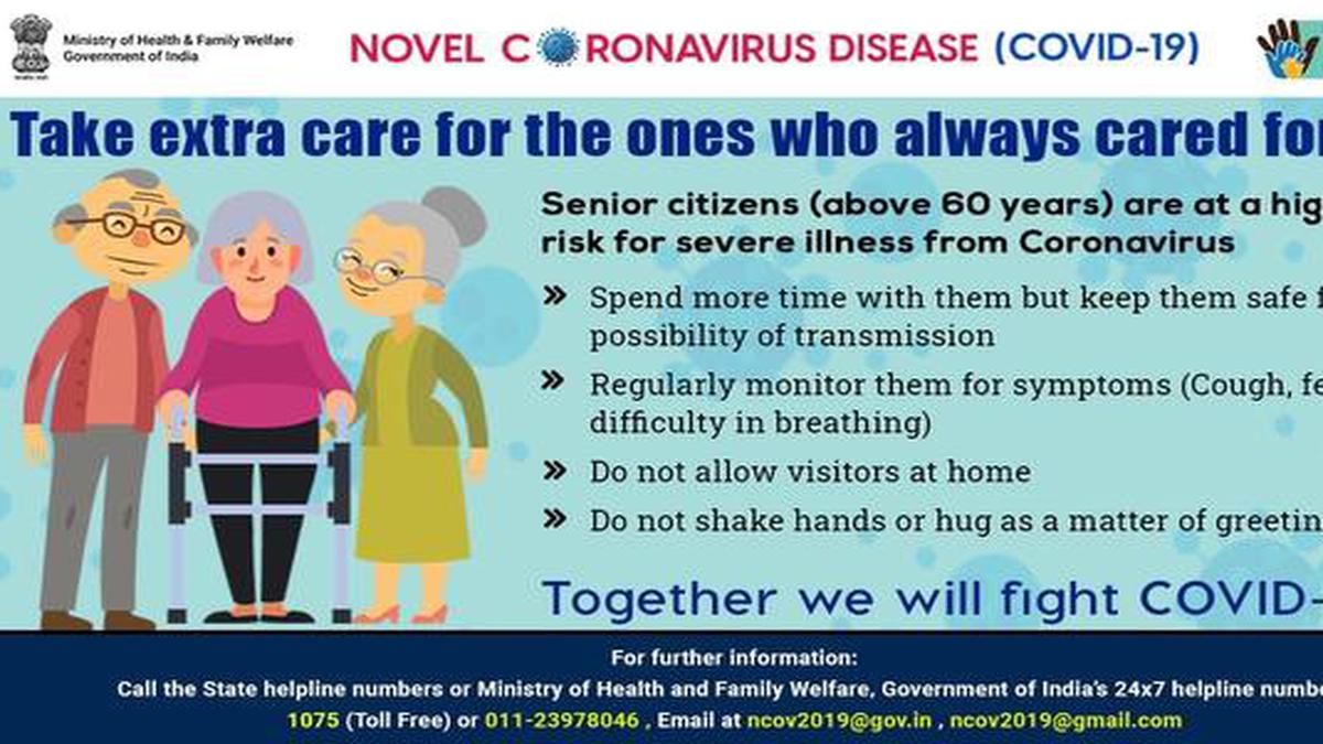 COVID-19 | Don’t self-medicate or go to hospital for routine check-ups, says Health Ministry advisory for aged people