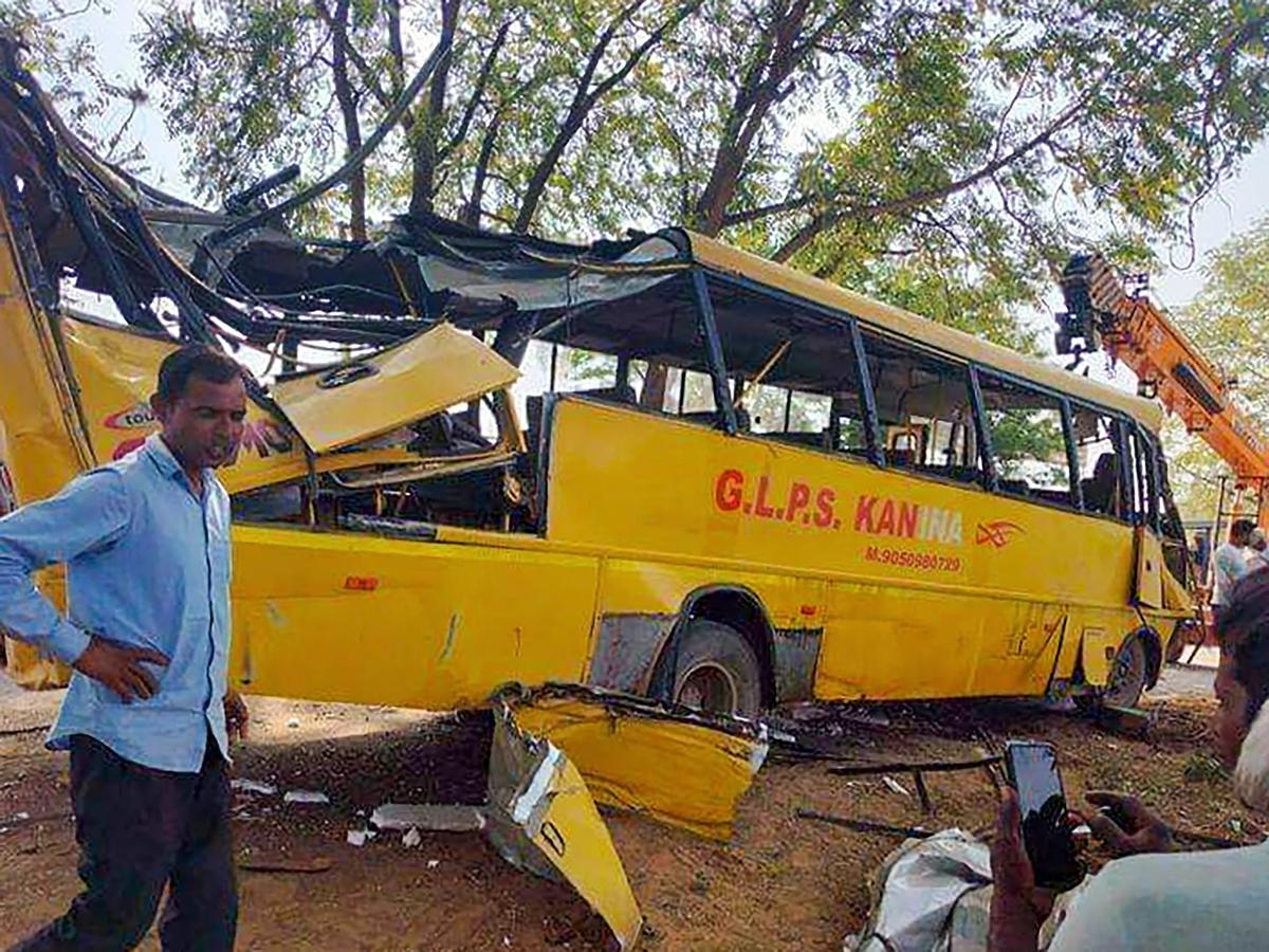 Haryana government orders probe into Mahendragarh school bus accident - The  Hindu