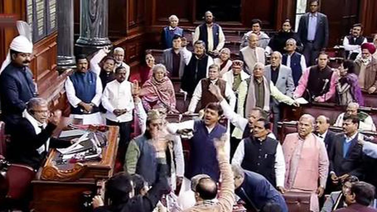 Rajya Sabha adjourned six times