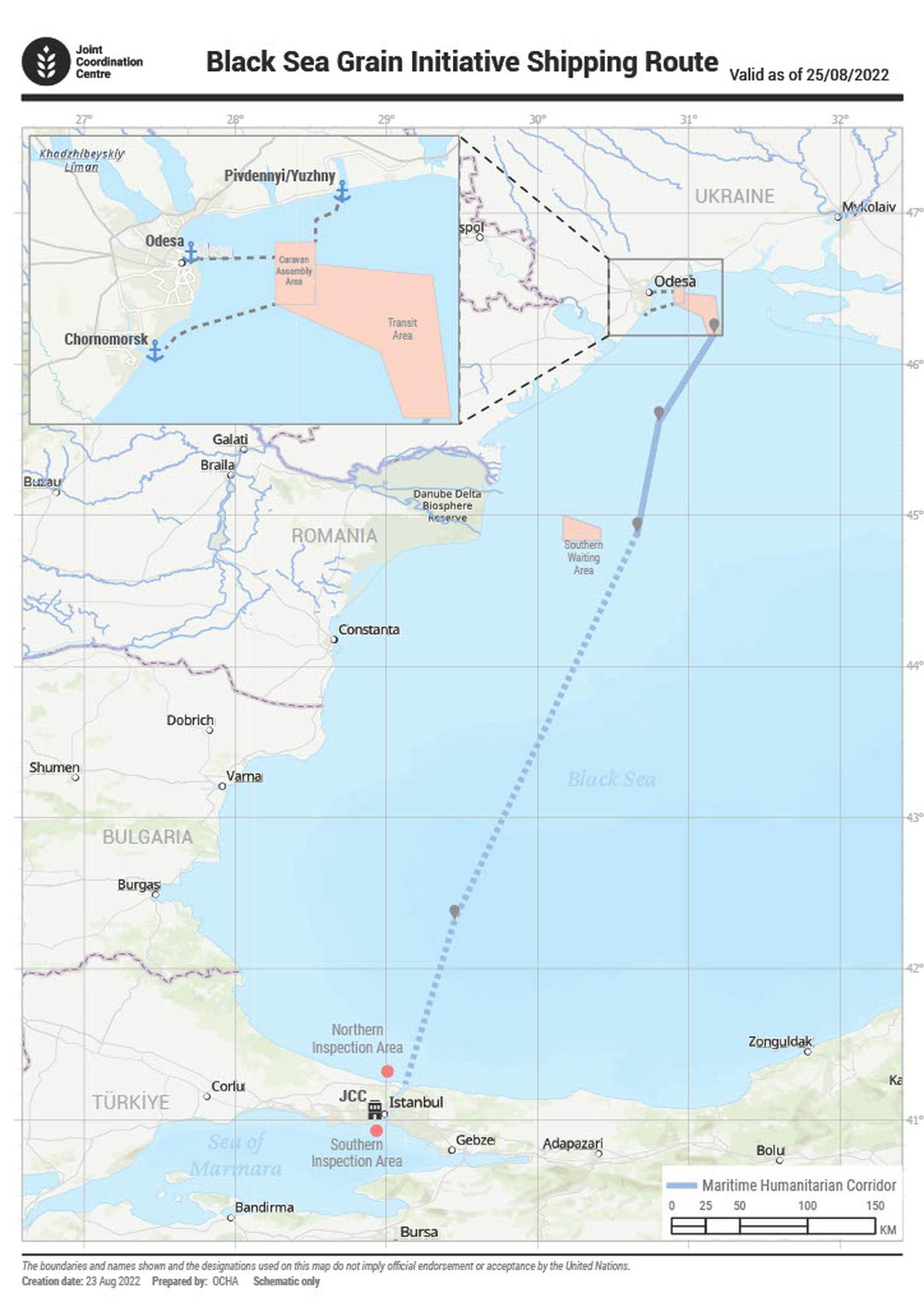 Black Sea Grain Initiative Shipping Route 25 August 20221024 1 
