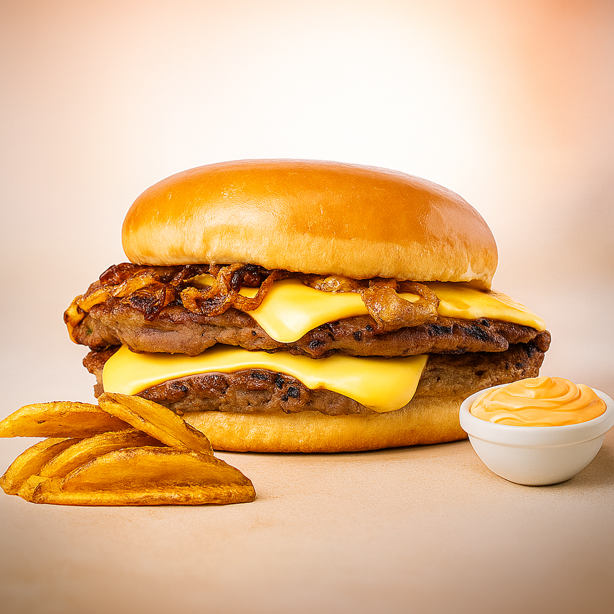 ऑल अमेरिकन स्मैश बर्गर।