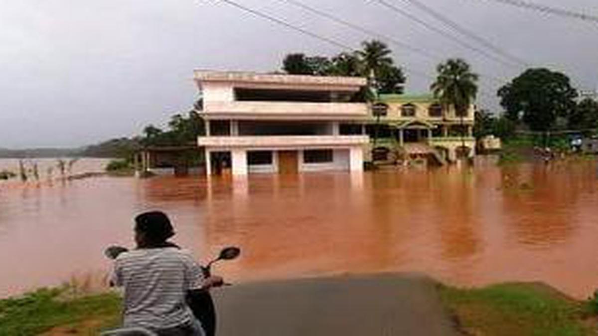 Swollen Netravathi inundates low lying areas in Bantwal - The Hindu