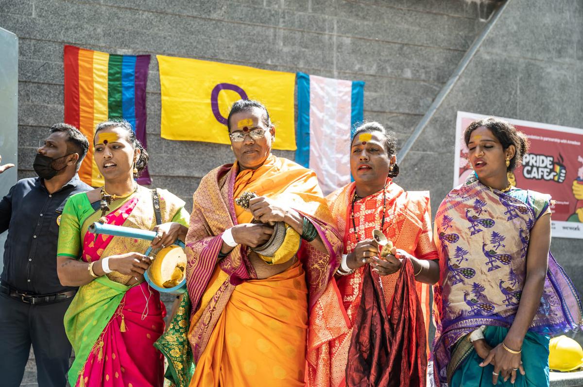 A performance by members of the Jogappa, a transgender community from Karnataka.  