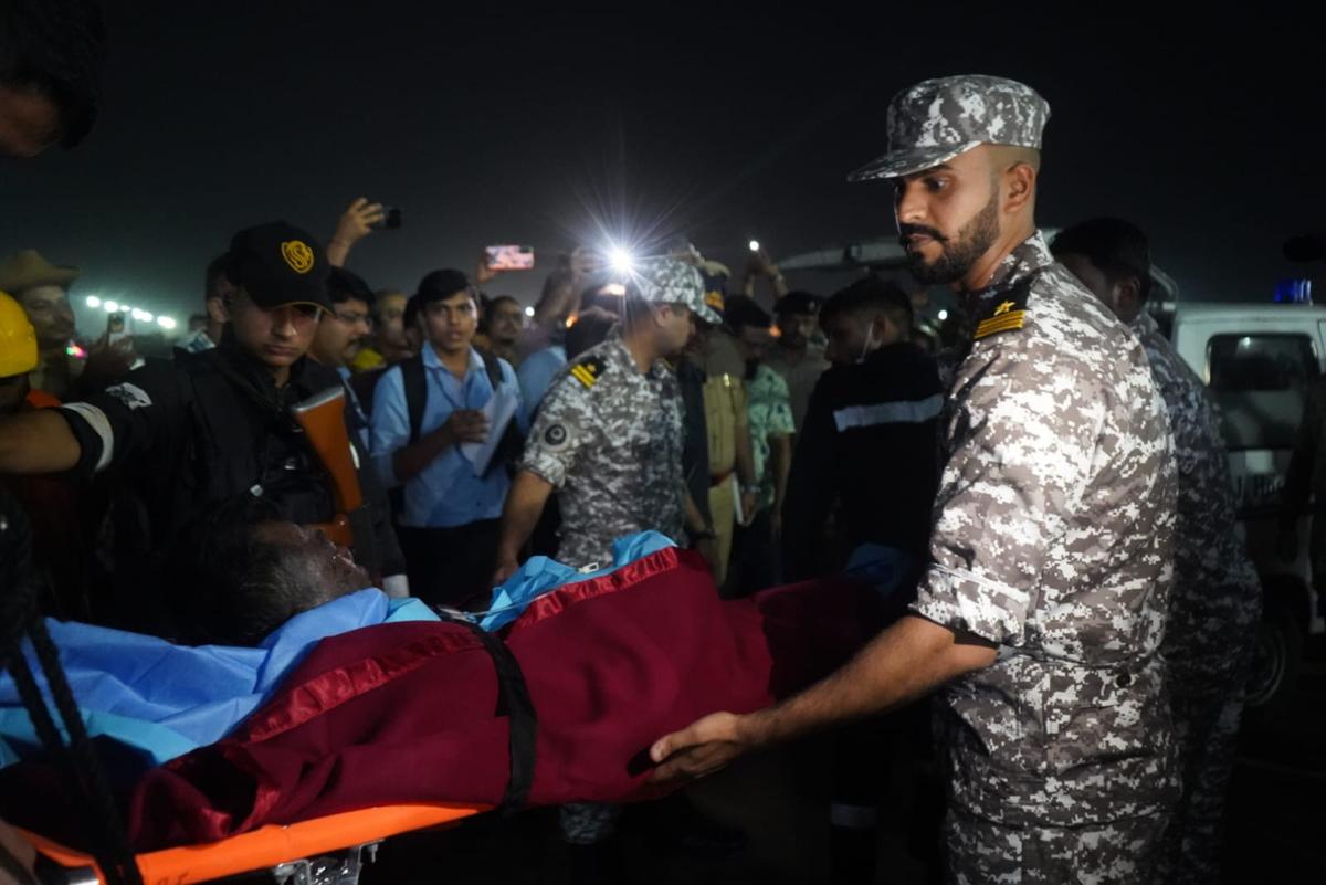 Injured crew members of fire-struck Singapore-flagged container ship MV Wan Hai 503 being shifted to a hospital in Mangaluru on June 9, 2025 Injured crew members of fire-struck Singapore-flagged container ship MV Wan Hai 503 being shifted to a hospital in Mangaluru on June 9, 2025