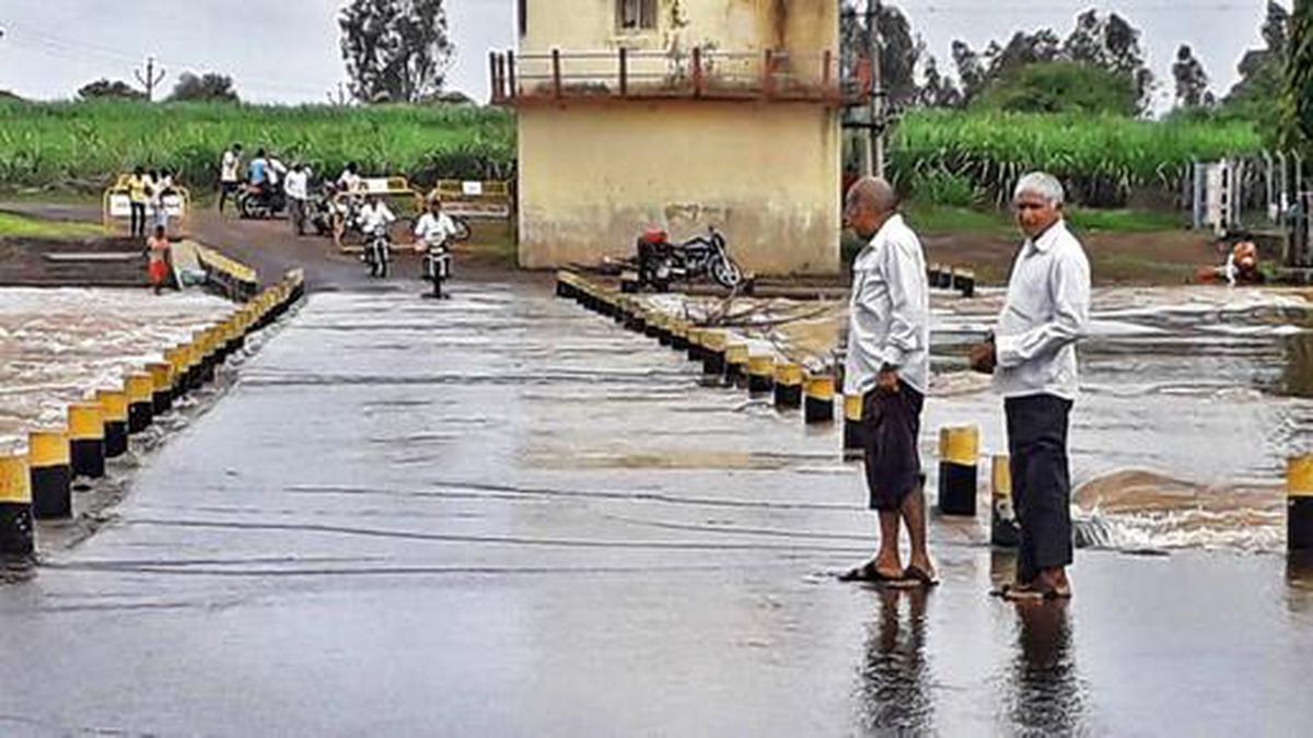 Heavy Rain Leads To Rivers Swelling And Water Flowing Over Bridges In ...