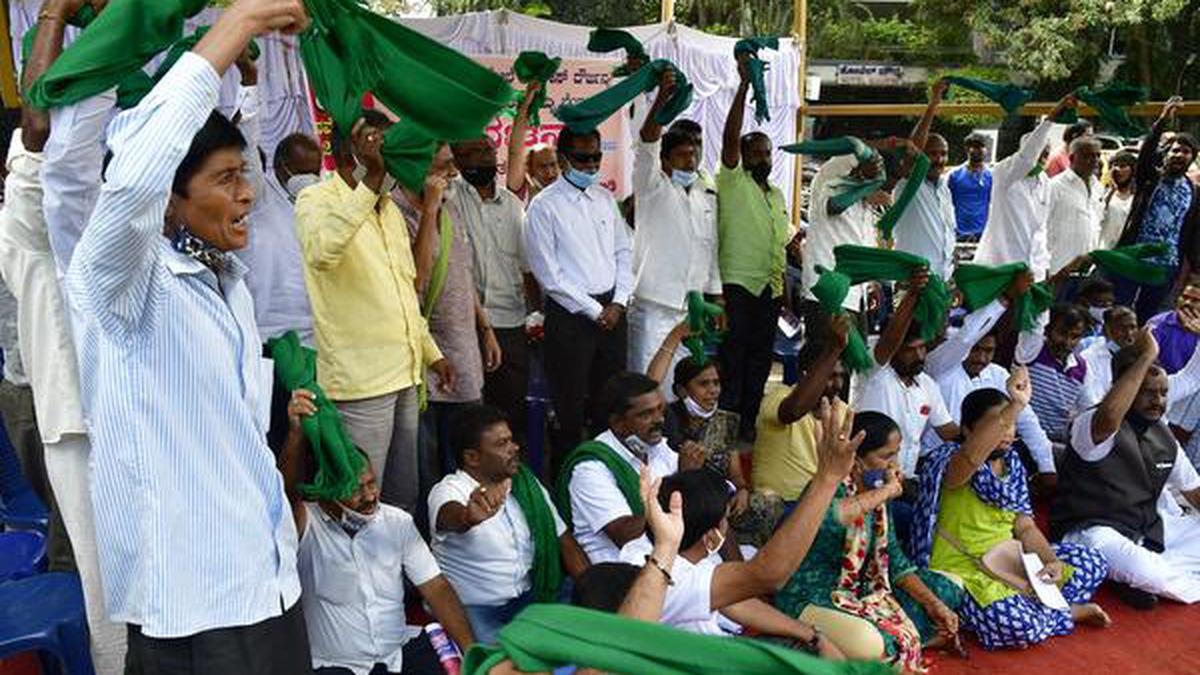 Farmers in Karnataka protest in solidarity with Delhi counterparts