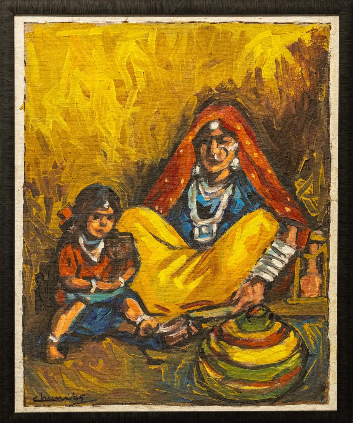 Acrylic painting by  Chunilal Dutta Gupta Acrylic painting by  Chunilal Dutta Gupta