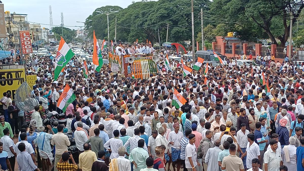 C.P. Yogeshwar files papers for bypoll in the presence of Karnataka CM, Deputy CM after massive roadshow in Channapatna