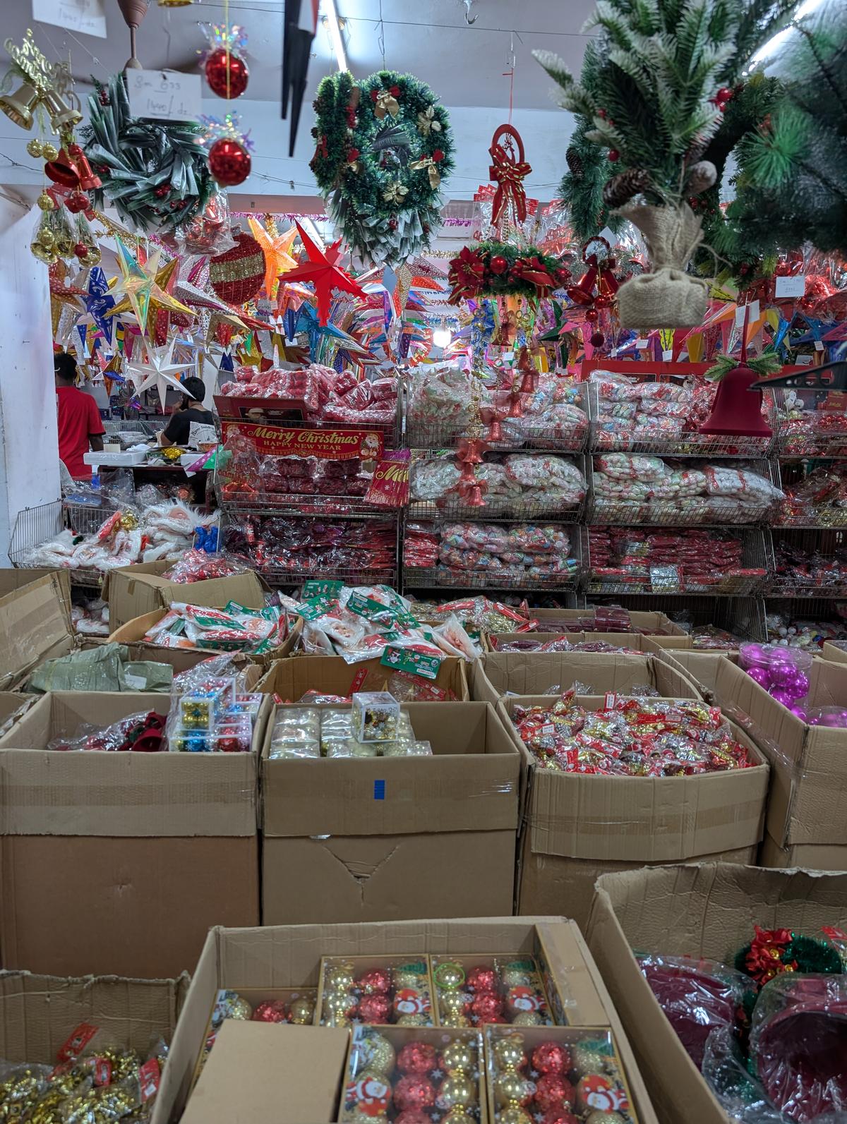 At  Rahaman Decoration in Parry’s corner. 