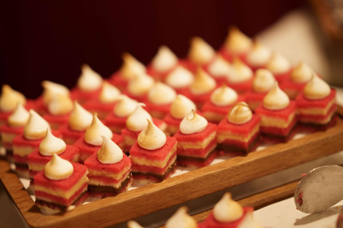 The food menu also featured traditional Italian desserts. The food menu also featured traditional Italian desserts.