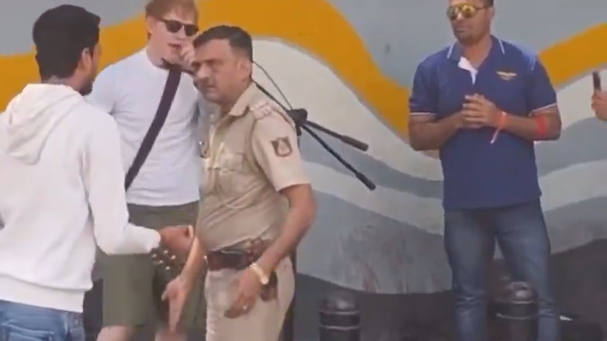 WATCH: Ed Sheeran’s impromptu performance on Church Street stopped by Bengaluru police  