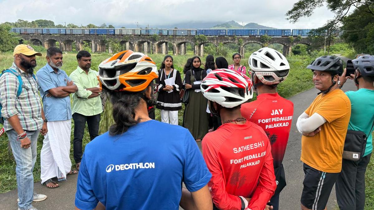 History buffs embark on trip to iconic British-era stone rail arch bridge in Palakkad