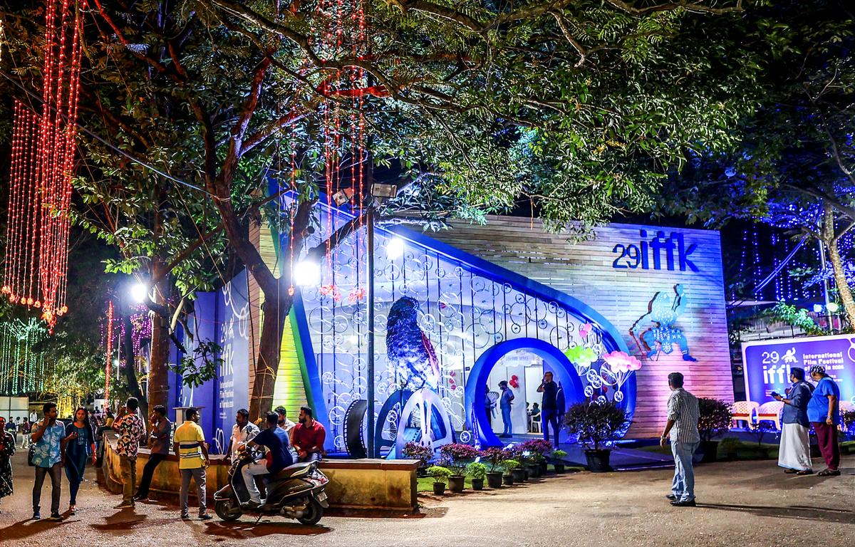 The festival office of the IFFK on Thursday evening. 