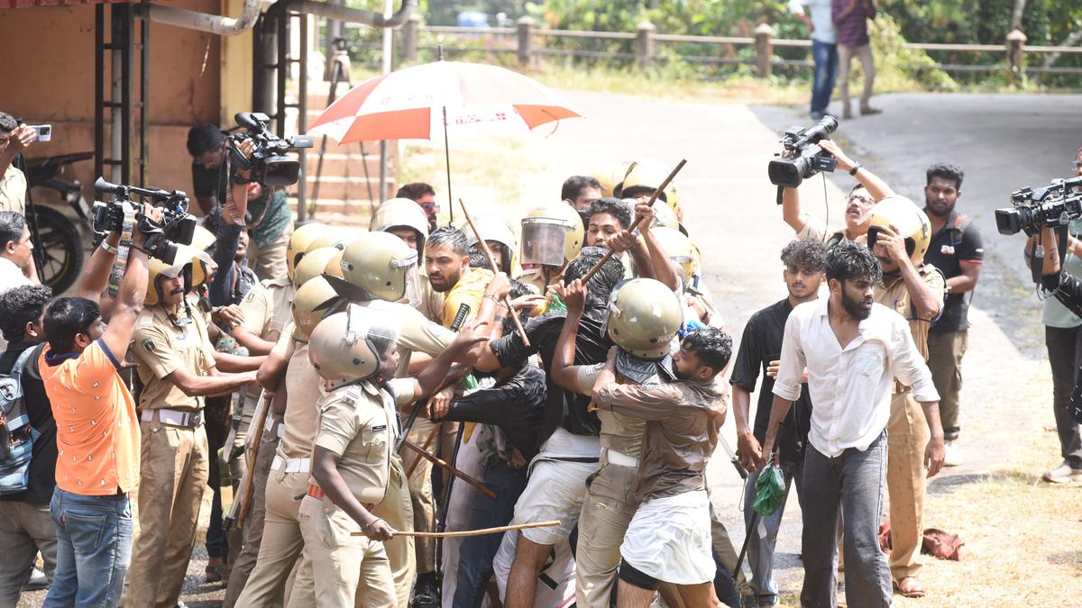 Chaos descended on Kerala Veterinary and Animal Sciences University headquarters in Wayanad