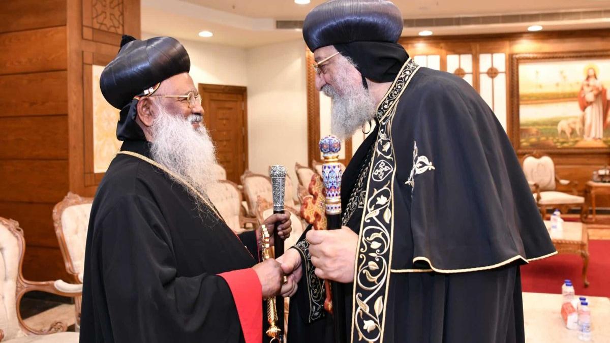 Catholicos Baselios Mar Thoma Mathews III meets Coptic Orthodox head in Cairo