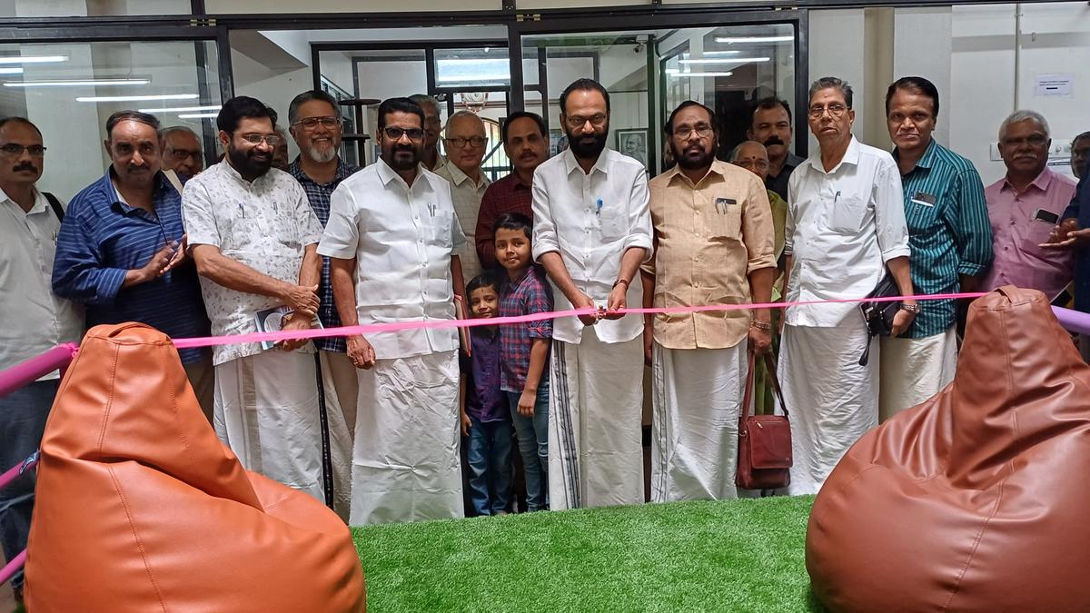 Reading corner for children at Mananchira central library