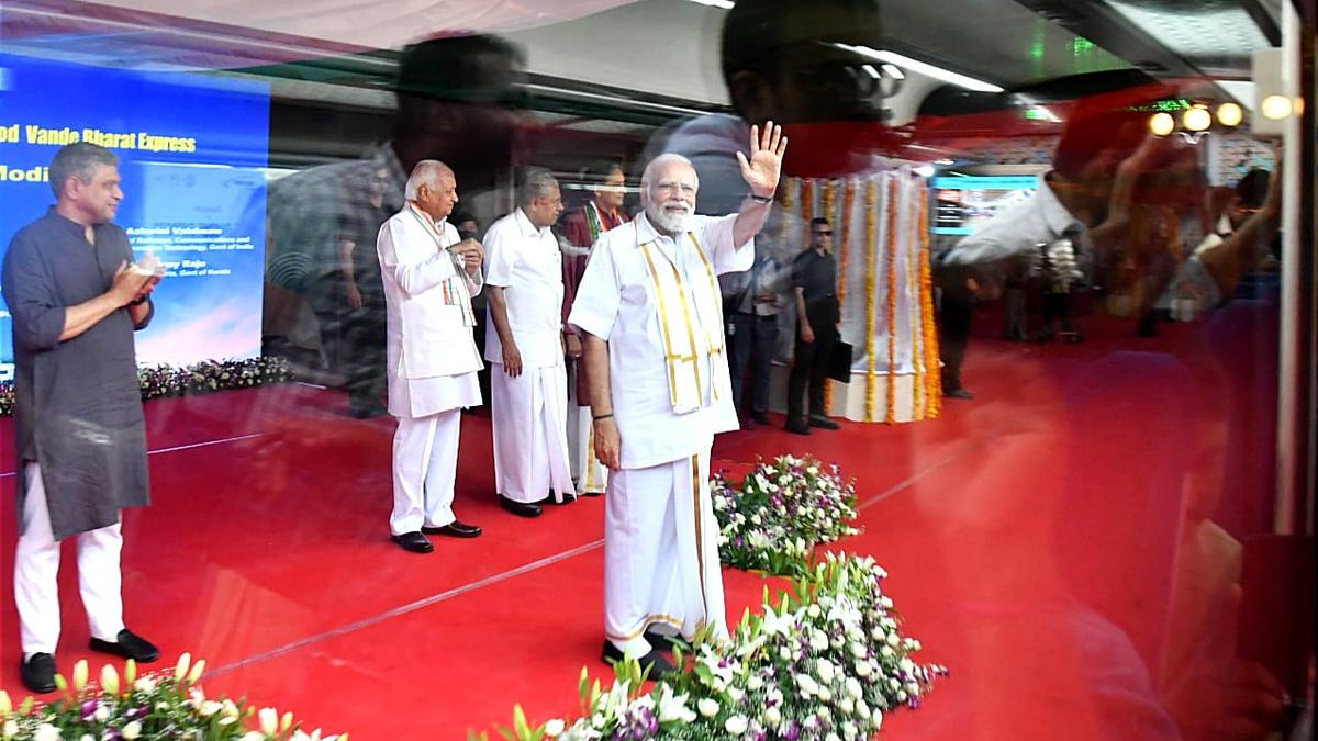 Prime Minister Narendra Modi flags off Vande Bharat Express in Thiruvananthapuram