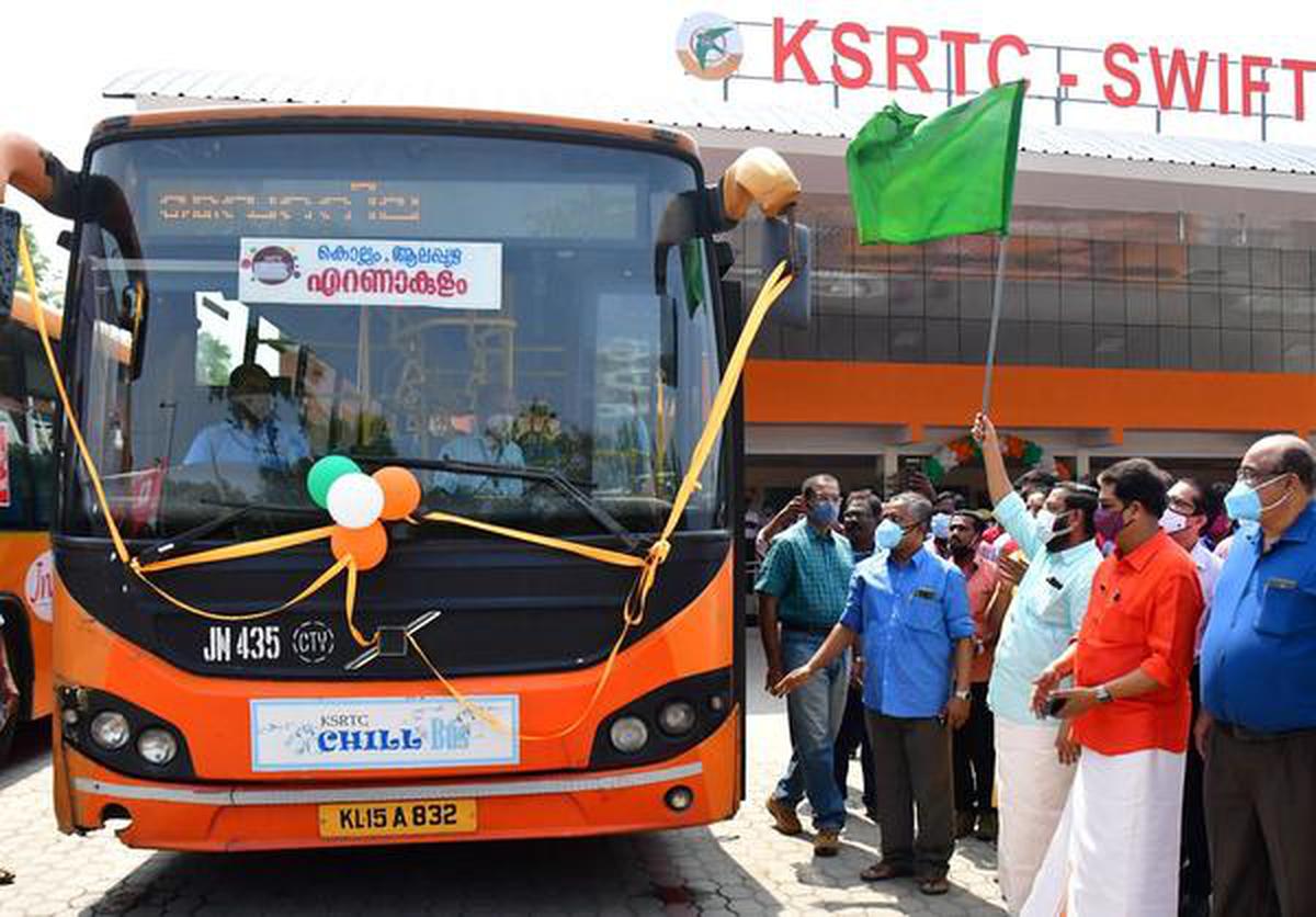 KSRTC-SWIFT commences operations amid protests - The Hindu