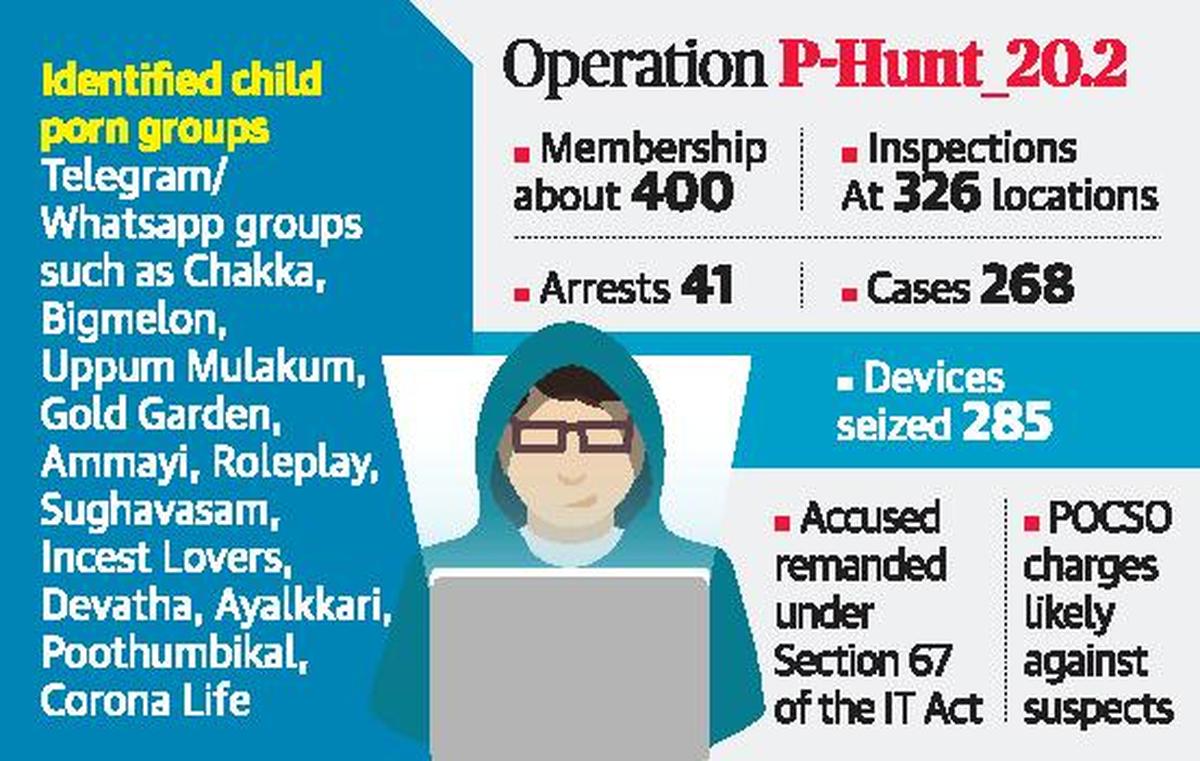 41 arrested on child pornography charges in Kerala - The Hindu
