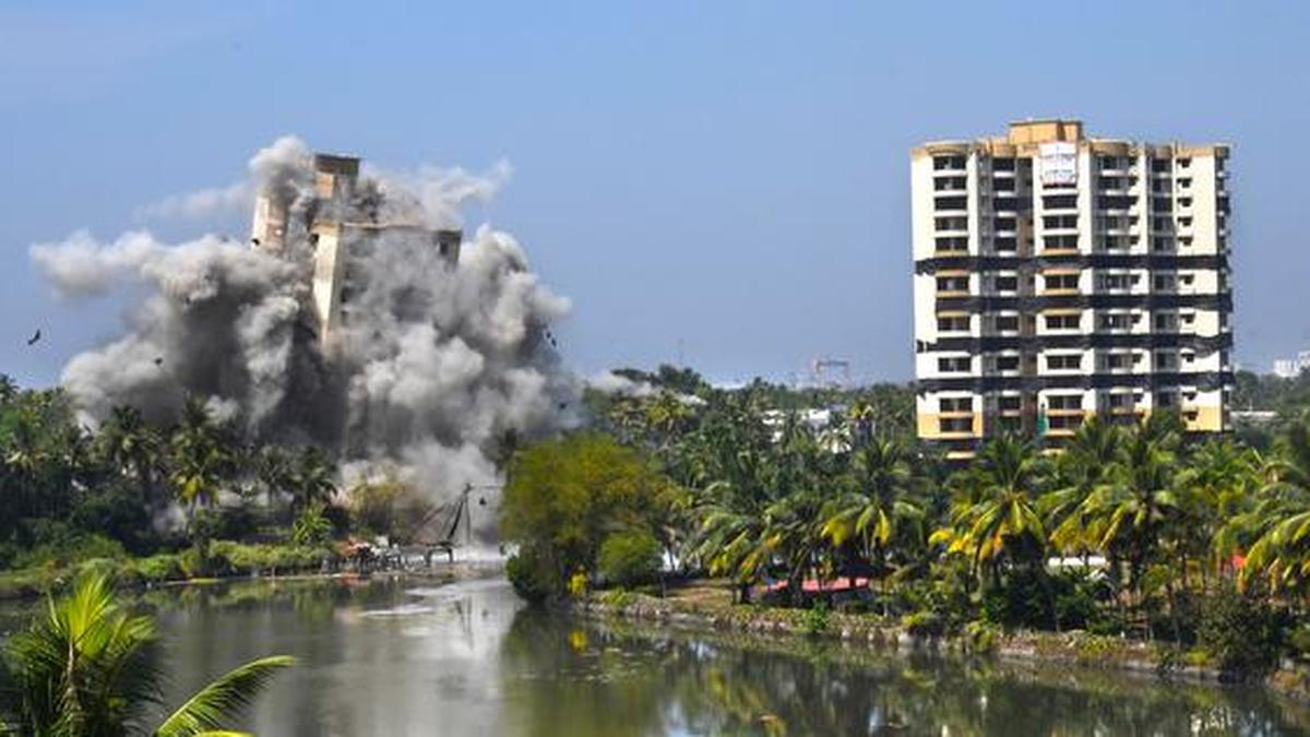 Demolition of Maradu apartments carried out with precision The Hindu