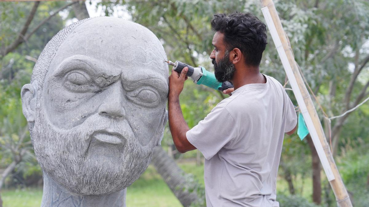 Sculpture camp gives life to 9 unique male characters in granite