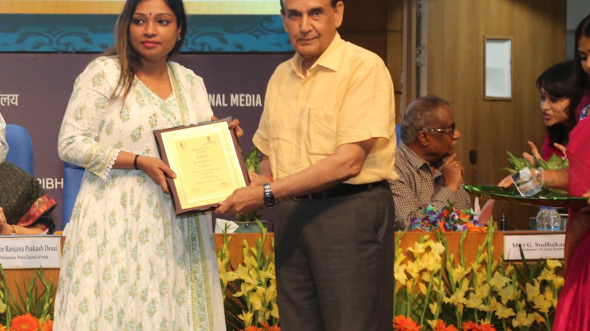 The Hindu scribe receives PCI award