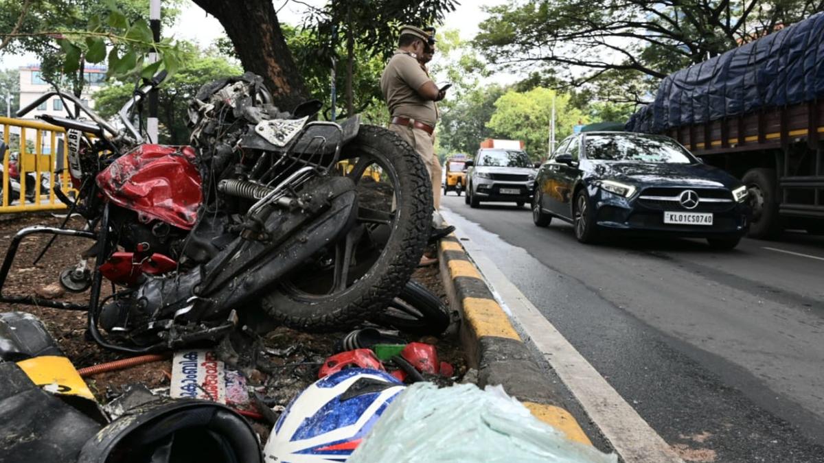 Two killed after bike gets caught between buses in Kochi