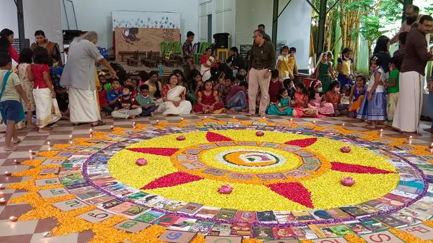 51 letters in Pallikoodam’s pookkalam