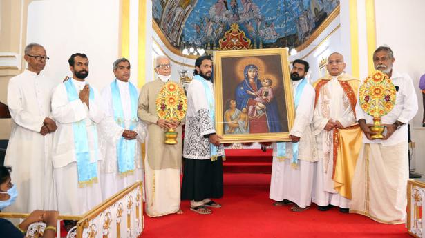 Historic painting at Vallarpadam Basilica reinstalled