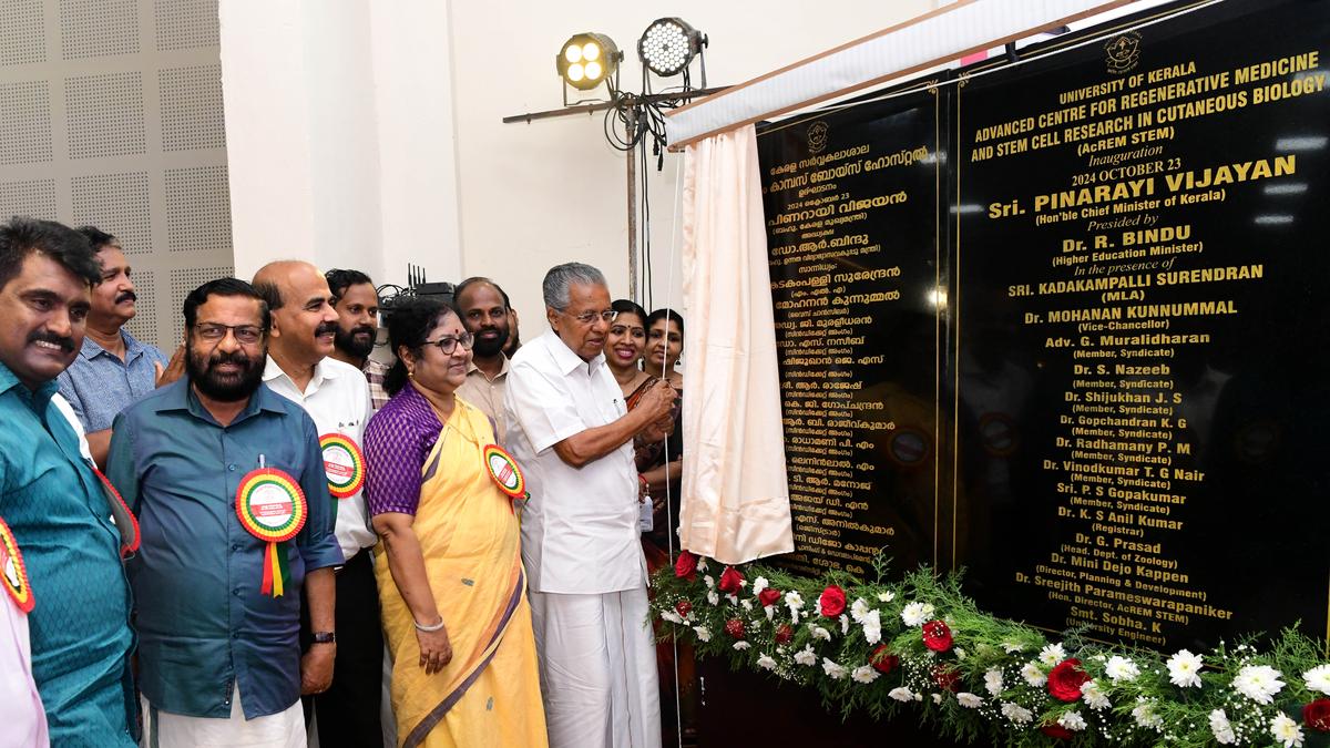 Chief Minister inaugurates centre for regenerative medicine at University of Kerala