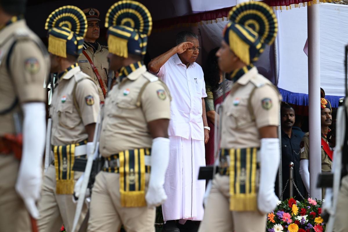 Kerala Chief Minister Pinarayi Vijayan receives the guard of honour during India’s 79th Independence Day parade at Central Stadium in Thiruvananthapuram on August 15, 2025 Kerala Chief Minister Pinarayi Vijayan receives the guard of honour during India’s 79th Independence Day parade at Central Stadium in Thiruvananthapuram on August 15, 2025