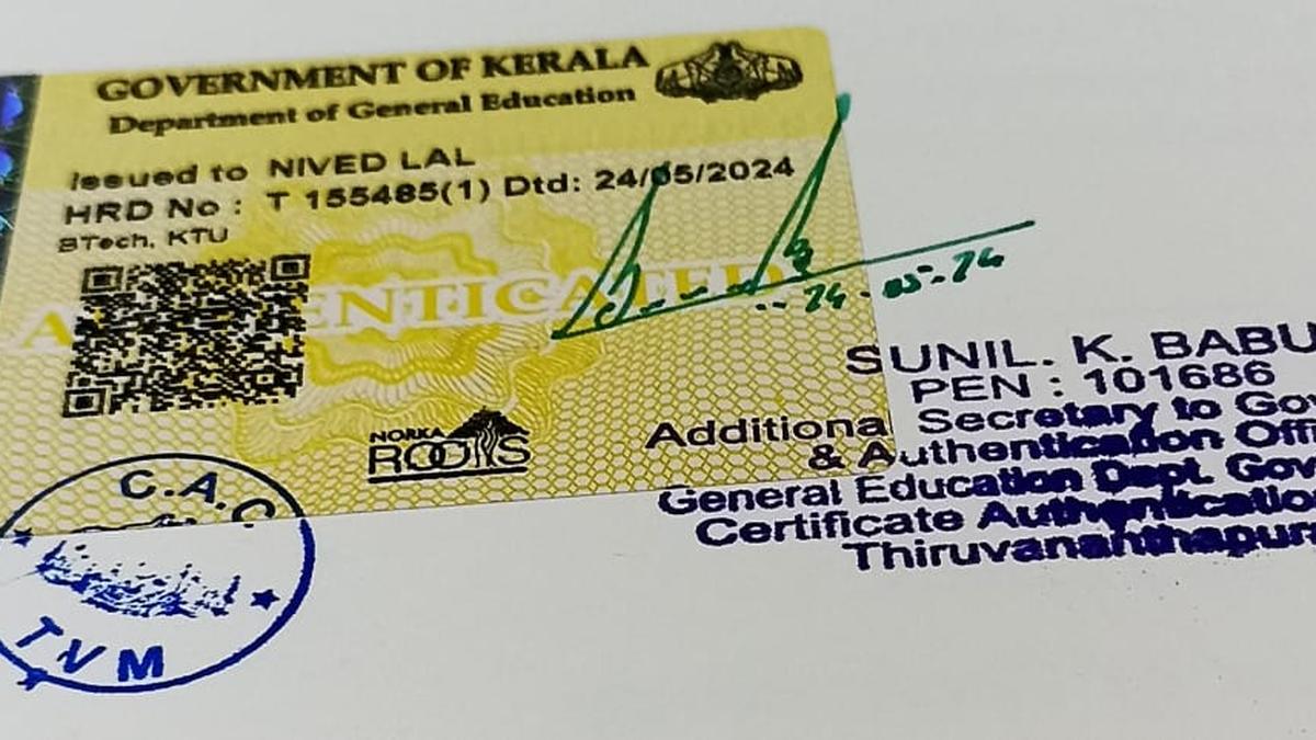 Kerala introduces new hologram-embedded adhesive label for certificate attestation