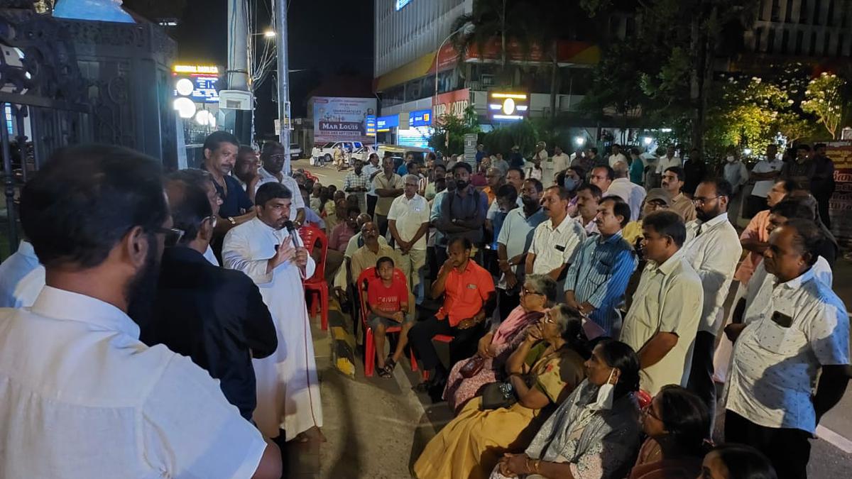 Protests staged in front of St. Mary’s Basilica