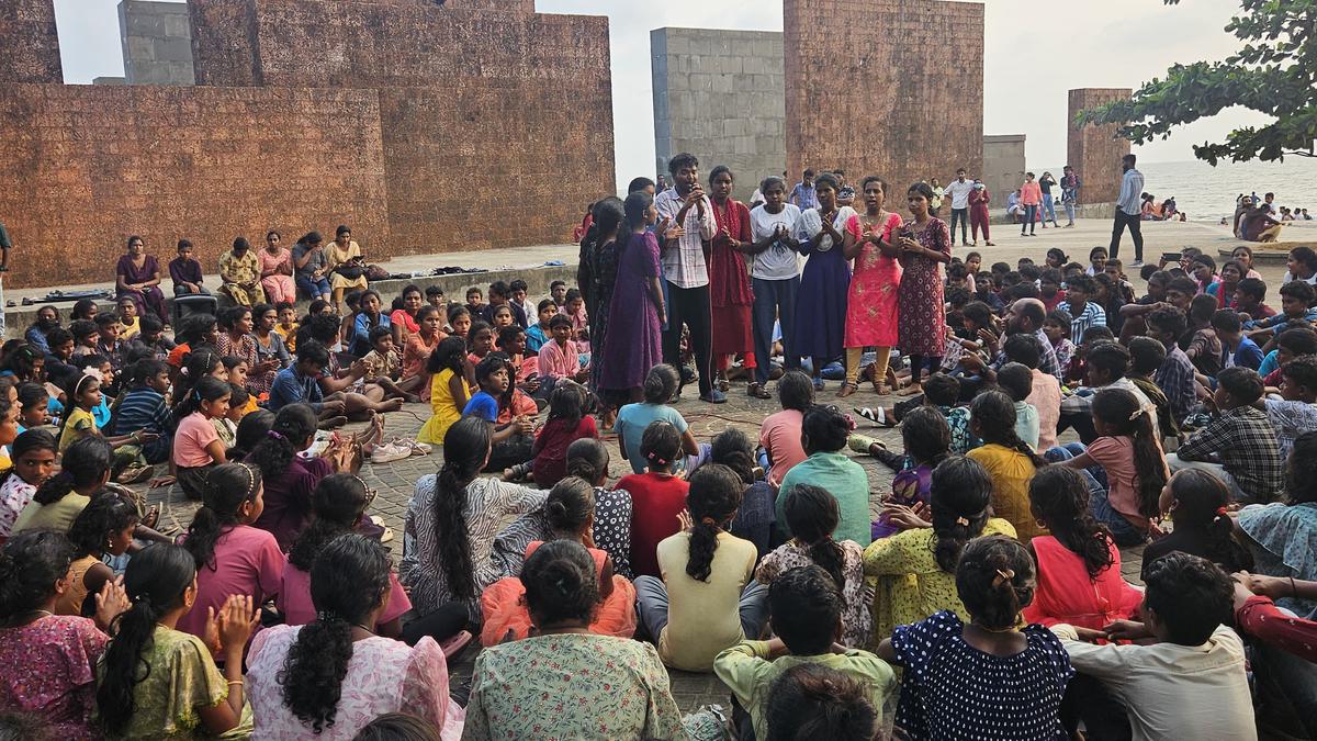 Tribal students get a feel of the sea for the first time