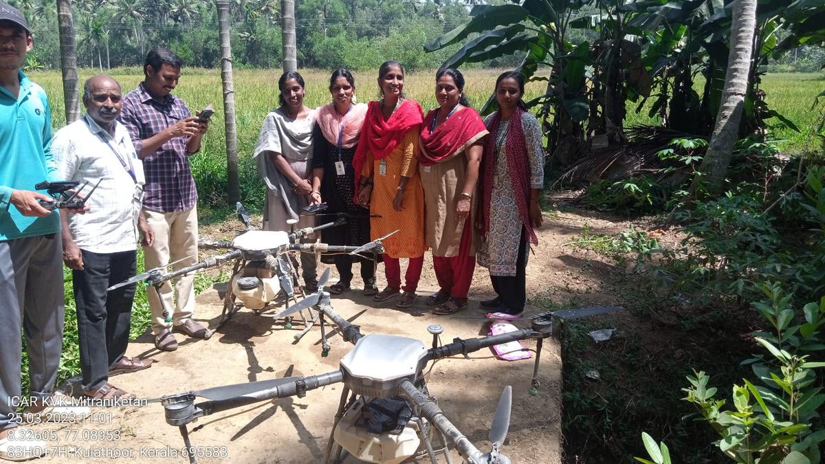 Drone-based foliar application demonstrated in Parassala block