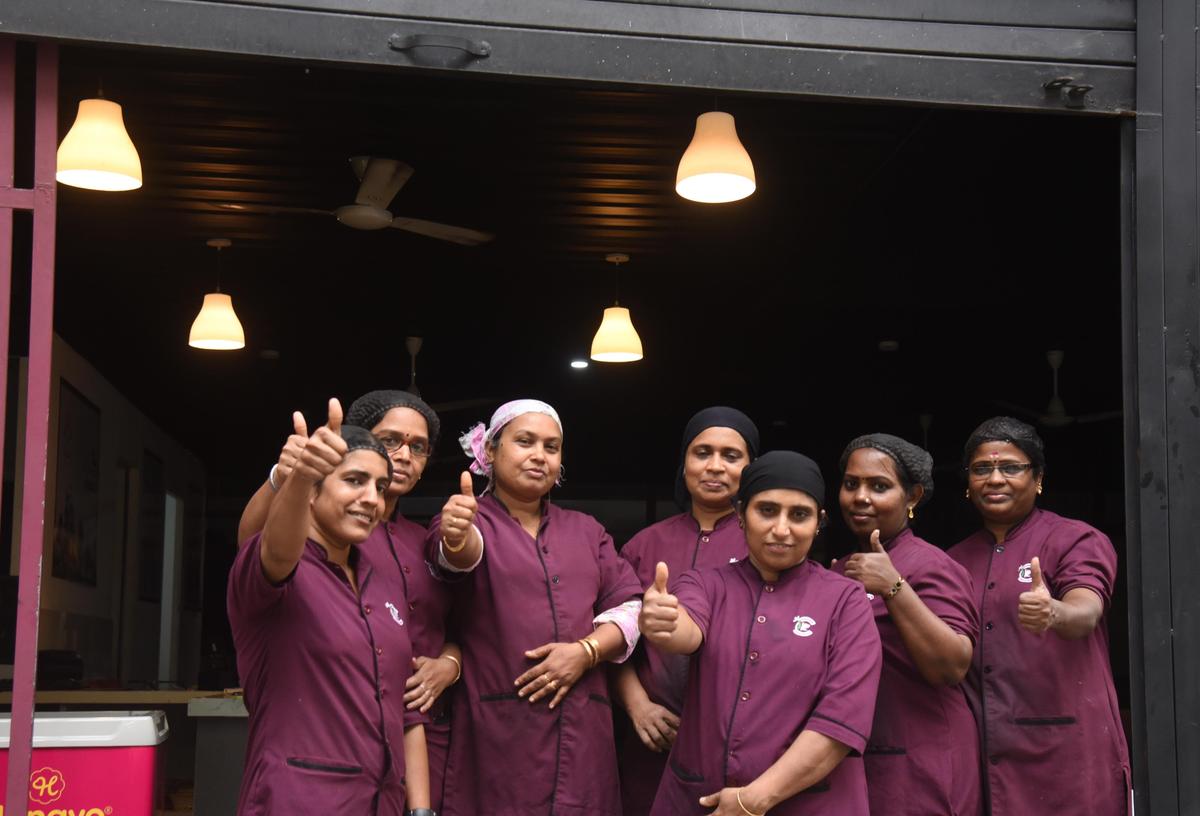 Shareefa and her staff in a celebratory mood. Shareefa and her staff in a celebratory mood.