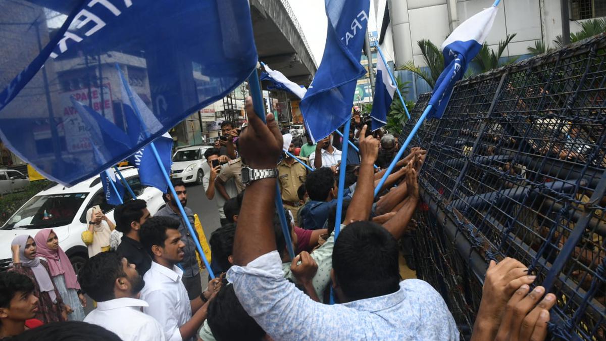 Protests against the screening of ‘The Kerala Story’ in Kochi