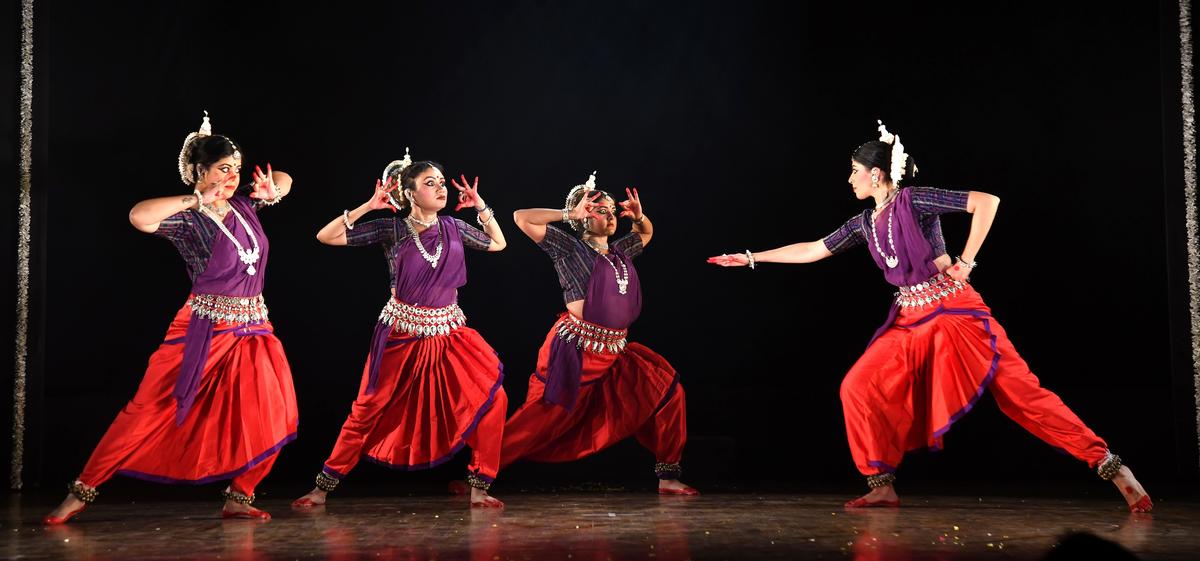 Dancers of Odissi Dance Centre performing at Naman 2024.